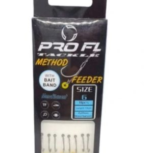 Haczyki Method Feeder PRO FL R.6 z gumką